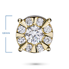 Подвеска из желтого золота c бриллиантами