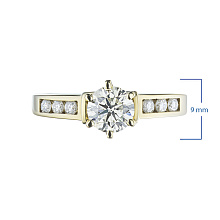 Кольцо из желтого золота с бриллиантами