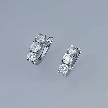 Серьги из белого золота (изготовление) с бриллиантами