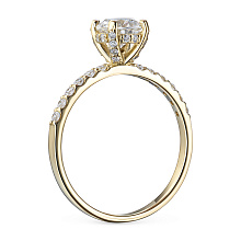 Кольцо из желтого золота c бриллиантами