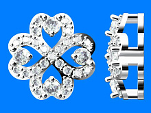 Подвеска из серебра c бриллиантами