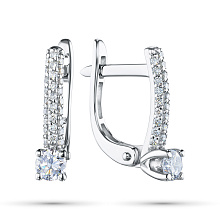 Серьги из белого золота с бриллиантами (изготовление)