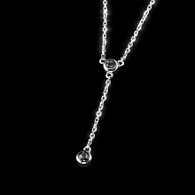 Колье из серебра с сапфирами и бриллиантами