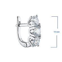 Серьги из белого золота c бриллиантами