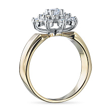 Кольцо из комбинированного золота c бриллиантами