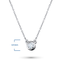 Колье из белого золота с бриллиантом (изготовление)