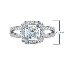 Кольцо из белого золота (изготовление) с бриллиантом