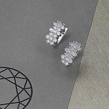 Серьги из белого золота с бриллиантами (изготовление)