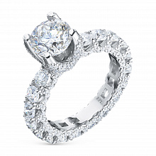 Кольцо из белого золота с бриллиантом (изготовление)