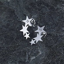 Пусеты из серебра с бриллиантами (изготовление)