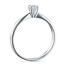 Помолвочное кольцо из белого золота с бриллиантом (изготовление)