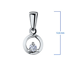 Подвеска из белого золота с бриллиантом (изготовление)