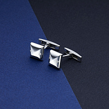 Запонки из серебра с бриллиантами (изготовление)