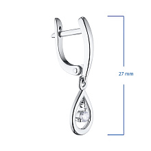 Серьги из серебра с бриллиантами