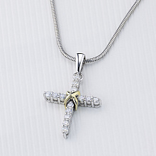 Подвеска из белого золота с бриллиантами