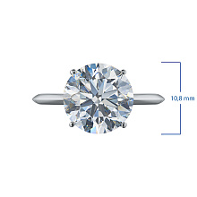 Кольцо из белого золота (изготовление) с бриллиантом