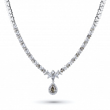 Колье из белого золота с бриллиантами (изготовление)