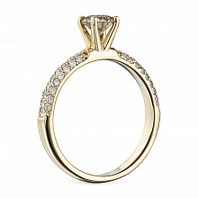 Кольцо из желтого золота с бриллиантами (изготовление)