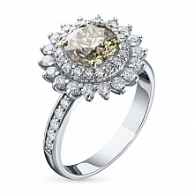 Кольцо из комбинированного золота с бриллиантами (изготовление)