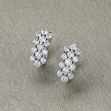 Серьги из желтого золота с бриллиантами (изготовление)