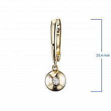 Серьги из желтого золота с бриллиантами (изготовление)