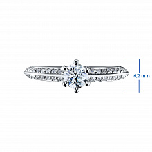 Кольцо из белого золота с бриллиантами (изготовление)