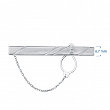 Зажим из серебра с бриллиантом (изготовление)