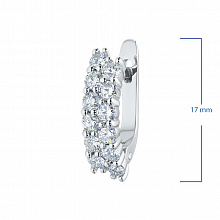 Серьги из белого золота с бриллиантом (изготовление)