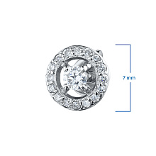 Пусеты из белого золота с бриллиантами (изготовление)