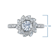 Классическое кольцо из белого золота (изготовление) с бриллиантами