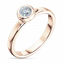 Кольцо из красного золота с бриллиантом (изготовление)