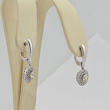 Серьги из белого золота с бриллиантами (изготовление)