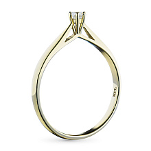 Помолвочное кольцо из желтого золота с бриллиантом (изготовление)