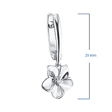 Серьги из серебра с бриллиантами