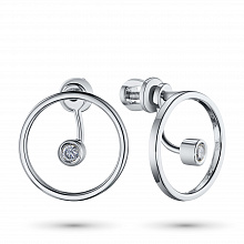 Пусеты из белого золота с бриллиантами (изготовление)