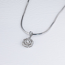 Подвеска из белого золота с бриллиантами (изготовление)