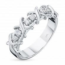 Кольцо из белого золота с бриллиантами (изготовление)