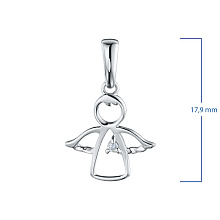 Подвеска из серебра с бриллиантом