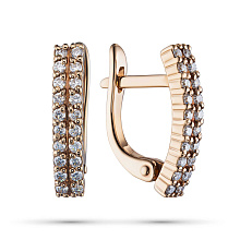 Серьги из красного золота c бриллиантами