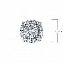 Пусеты из белого золота с бриллиантами (изготовление)