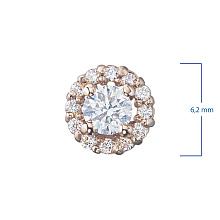 Подвеска из красного золота с бриллиантами (изготовление)