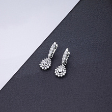 Серьги из белого золота с бриллиантами (изготовление)