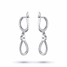 Серьги из белого золота с бриллиантами (изготовление)