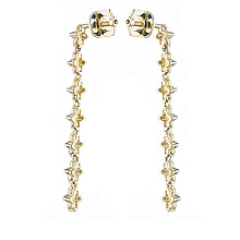 Пусеты из желтого золота c бриллиантами