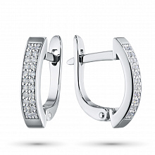 Серьги из белого золота с бриллиантами (изготовление)