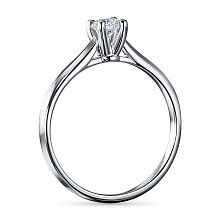 Кольцо из серебра с бриллиантом