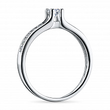 Кольцо из белого золота (изготовление) с бриллиантами