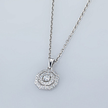 Подвеска из белого золота c бриллиантами