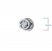 Пусеты из белого золота (изготовление) с бриллиантами