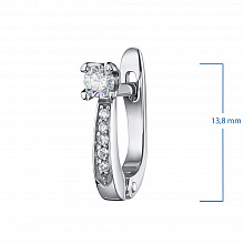 Серьги из белого золота с бриллиантами (изготовление)